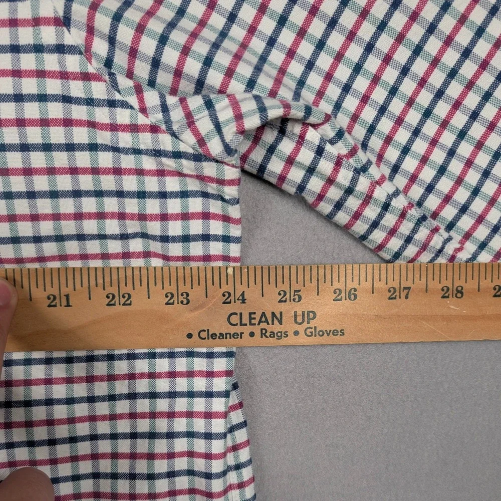 Charles Tyrwhitt Shirt Mens L Classic Fit Multi Color Check LS Button Oxford